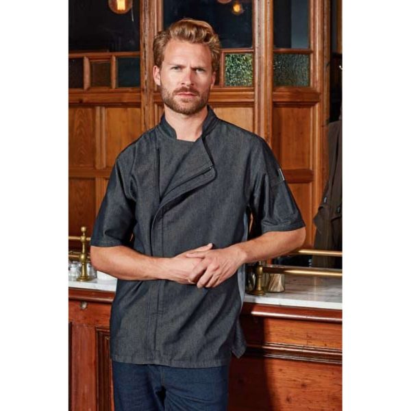 Kuharska košulja kratkih rukava sa zip zatvaračem