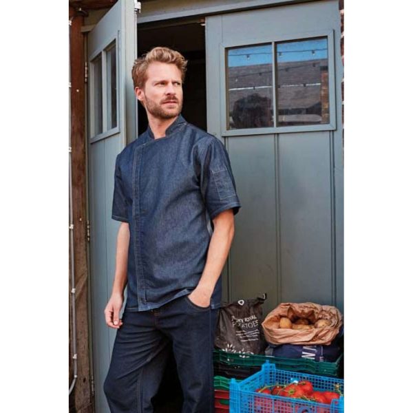 Kuharska košulja kratkih rukava sa zip zatvaračem