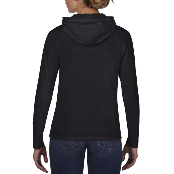 Lagana ženska majica dugih rukava s kapuljačom