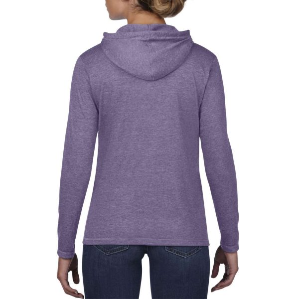 Lagana ženska majica dugih rukava s kapuljačom