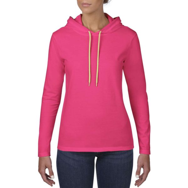 Lagana ženska majica dugih rukava s kapuljačom