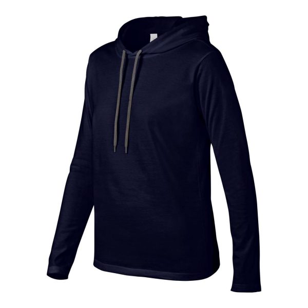 Lagana ženska majica dugih rukava s kapuljačom