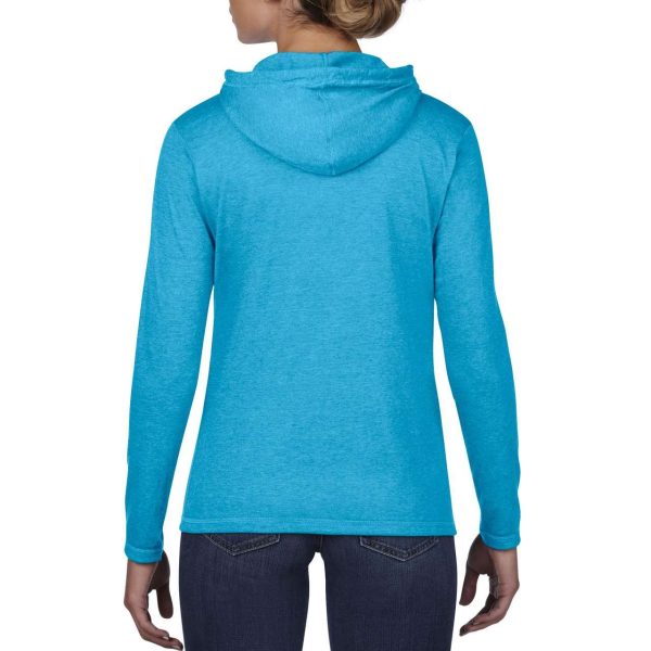 Lagana ženska majica dugih rukava s kapuljačom