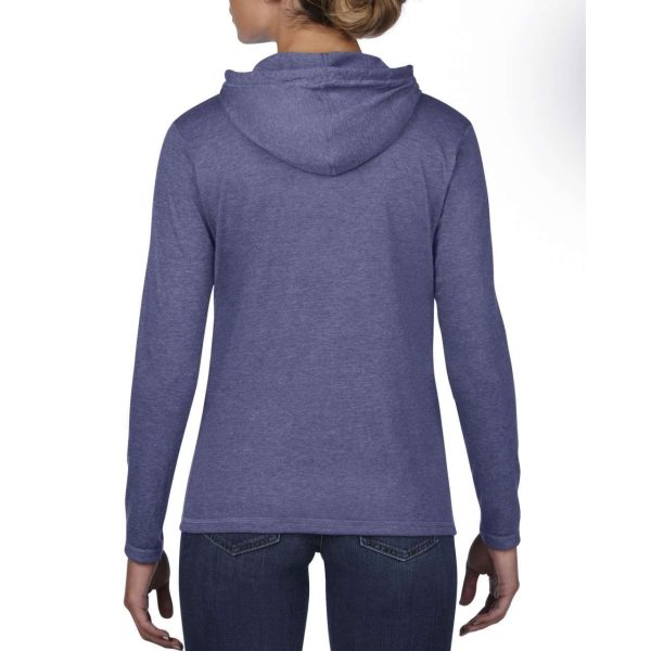 Lagana ženska majica dugih rukava s kapuljačom