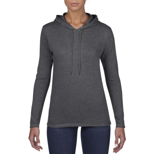 Lagana ženska majica dugih rukava s kapuljačom