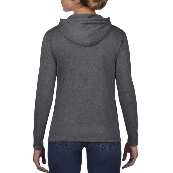 Lagana ženska majica dugih rukava s kapuljačom