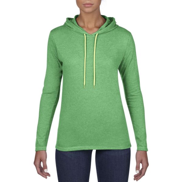 Lagana ženska majica dugih rukava s kapuljačom