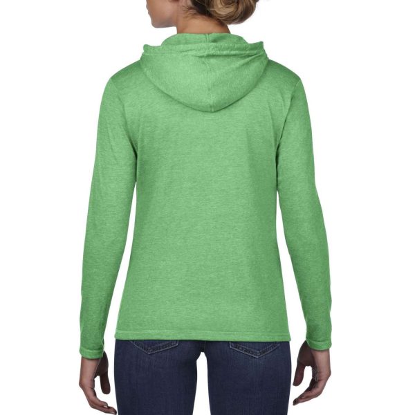 Lagana ženska majica dugih rukava s kapuljačom