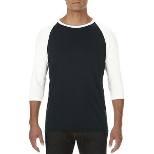 Majica za odrasle s 3/4 raglan rukavima od tri vrste materijala | Loonapark promotivni pokloni