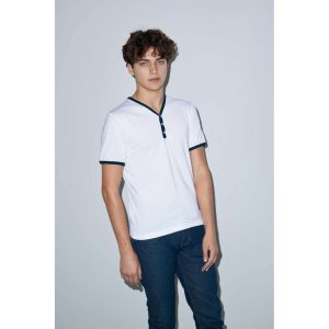 Unisex majica s y izrezom od pamuka i poliestera | Loonapark promotivni pokloni