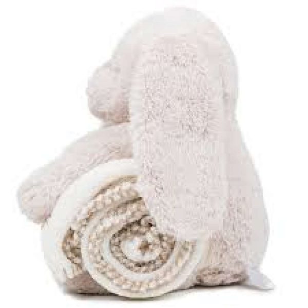 Zec sa šapom pričvršćen oko dekice