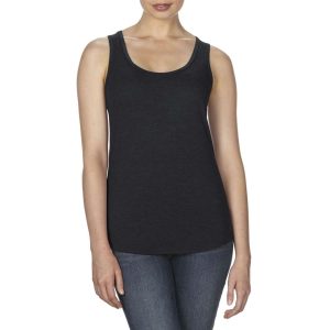 Ženska majica bez rukava s T krojem na leđima od tri vrste materijala | Loonapark promotivni pokloni