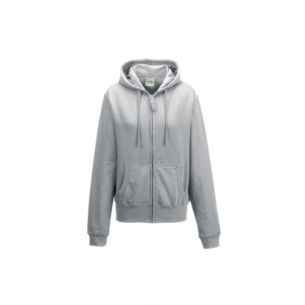 Ženska majica dugih rukava s kapuljačom, patent zatvaračem i dva džepa