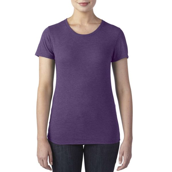 Ženska majica kratih rukava od tri vrste materijala