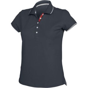 Ženska pletena polo majica kratkih rukava spique tkanjem | Loonapark promotivni pokloni