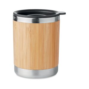 Putna šalica od nehrđajućeg čekika i bambusa 250 ml | Loonapark promotivni proizvodi