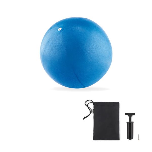 Mala lopta za pilates ili jogu u RPET torbici s ručnom pumpom. Ø22cm