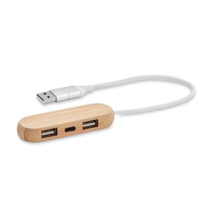 VINA C USB Hub od bambusa  loonapark promotivni proizvodi i poslovni pokloni
